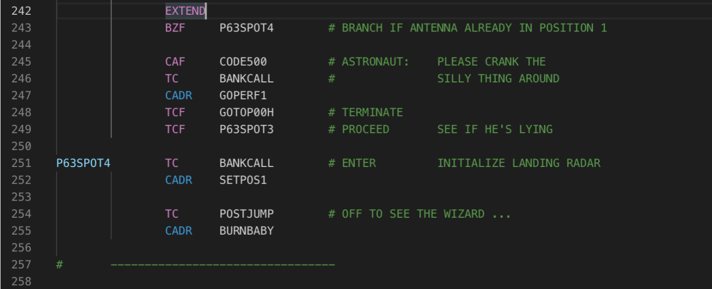 Apollo 11 code 1